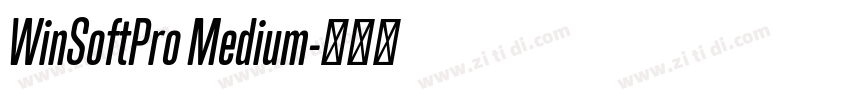 WinSoftPro Medium字体转换